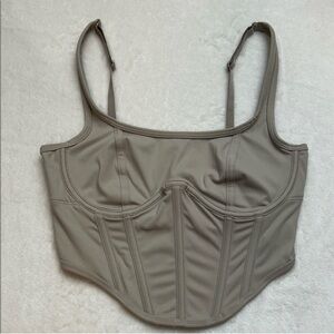 Gilly Hicks Taupe Corset Tank Top